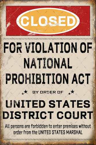 Closed prohibition metal - closed,